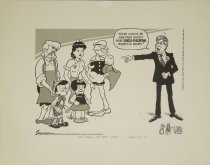 Gepetto, Pinocchio, Fritzi, Nancy, Popeye, Sweet Pea, and Dan Quayle